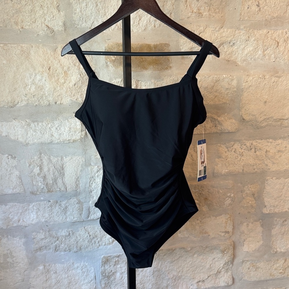 Elegant Black Women's One Piece Swimsuit